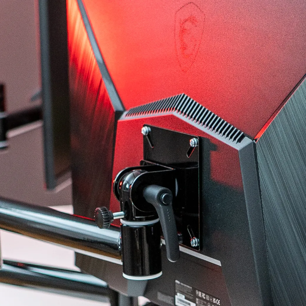 Flex-System Monitorhalterung für 2 Bildschirme mit Tisch-Klemme 2er - 25''-32''