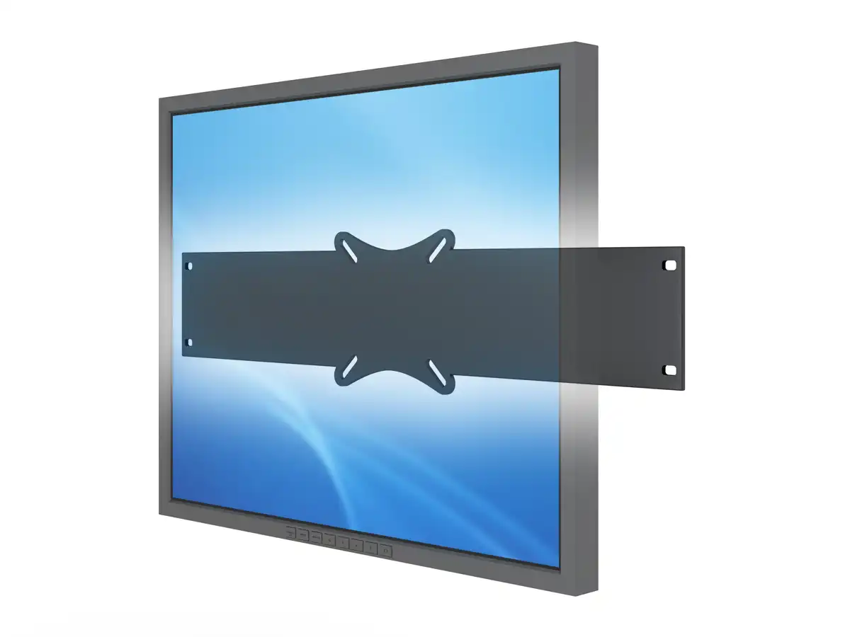 Monitorhalter für 19"-Serverschränke Anbau fix