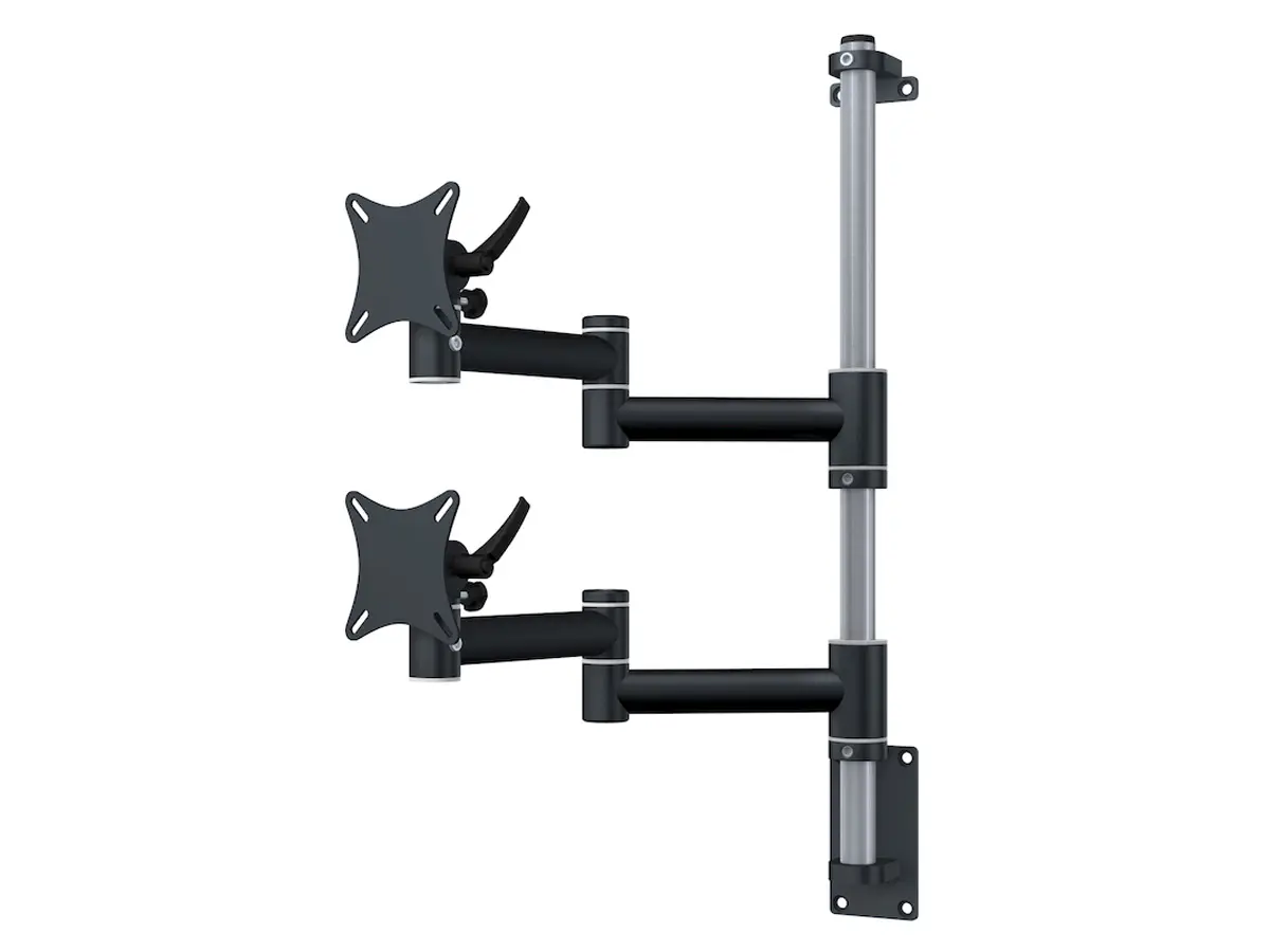 Curved Monitorhalter bis 49" für 2 Bildschirme mit Wandhalterung
