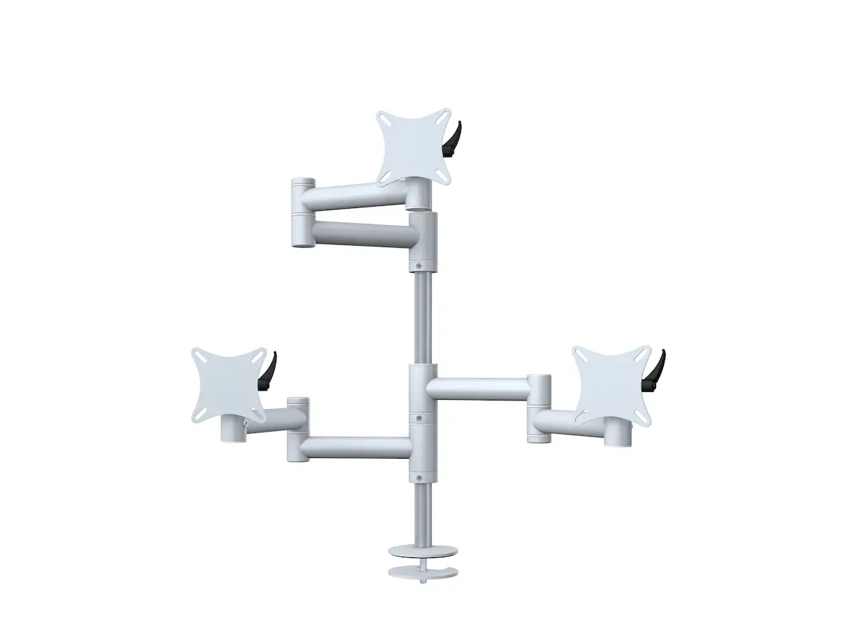 Flex-System Monitorhalterung für 3 Monitore Einbauadapter mit Kabelauslass (MA) 2+1 - 17''-24''
