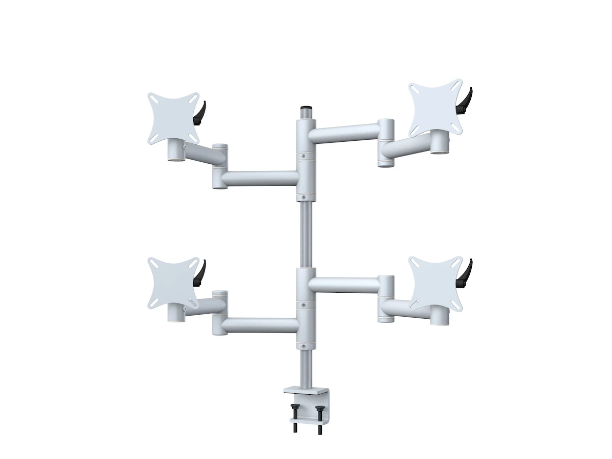 Flex-System Monitorhalterung für 2 Bildschirme mit Tisch-Klemme 2+2 - 25''-32''