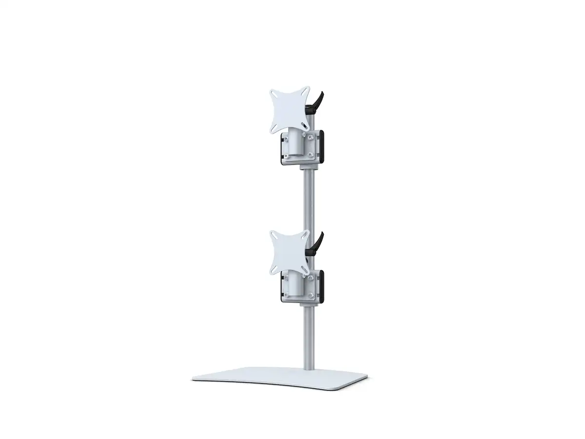 Flat-System Monitorhalter für 2 Bildschirme mit Tisch-Stand-Fuß 1+1 - 25''-32''