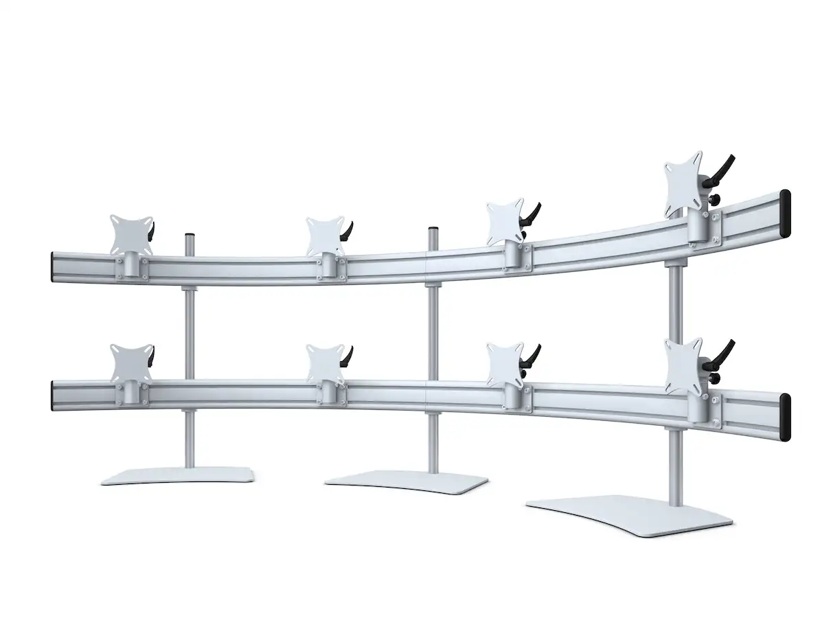 Para System Monitorhalterung für 8 Monitore mit Tisch-Stand 4+4 - 25''-32''