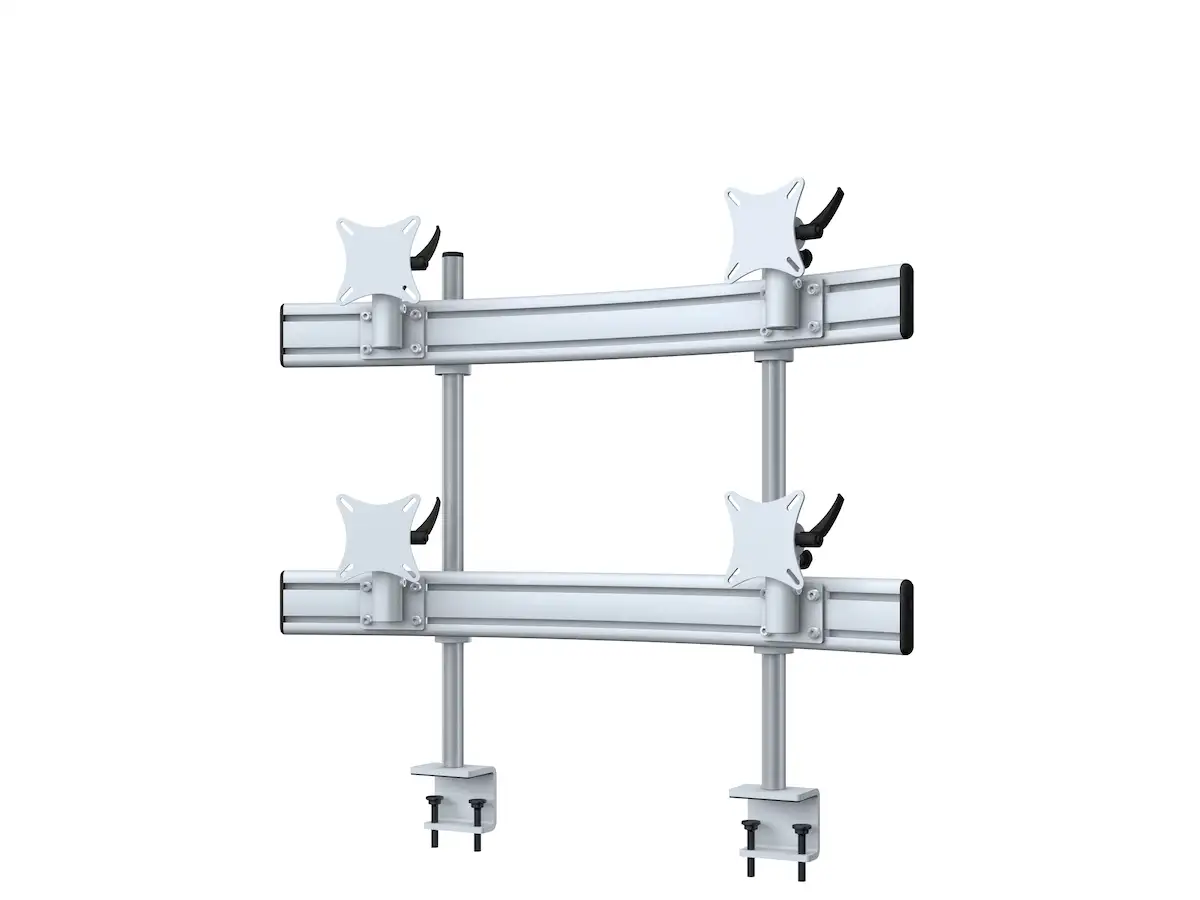 Para-System Monitorhalterung für 4 Monitore mit Tisch-Klemme 2+2 - 20''-24''