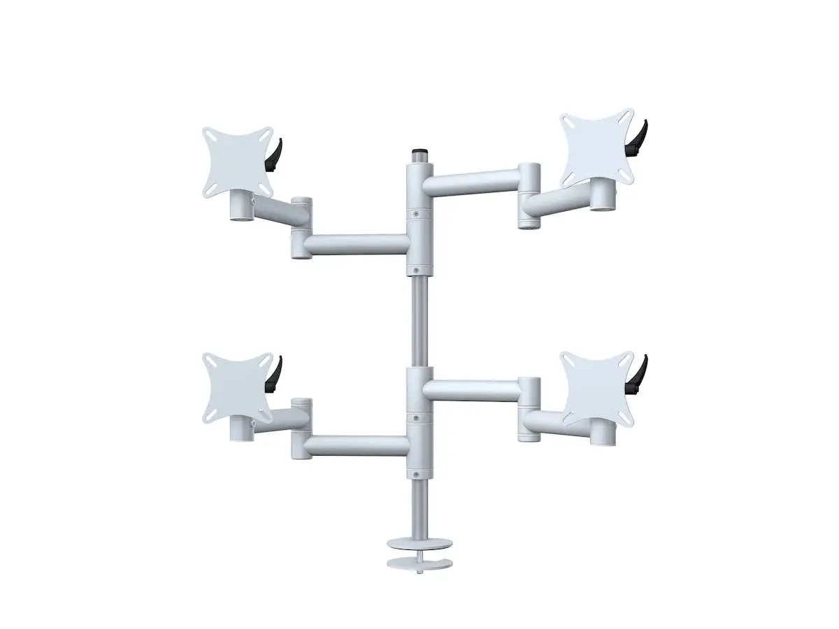 Flex-System Monitorhalterung für 4 Monitore Einbauadapter mit Kabelauslass (MA) 2+2 - 17''-24''