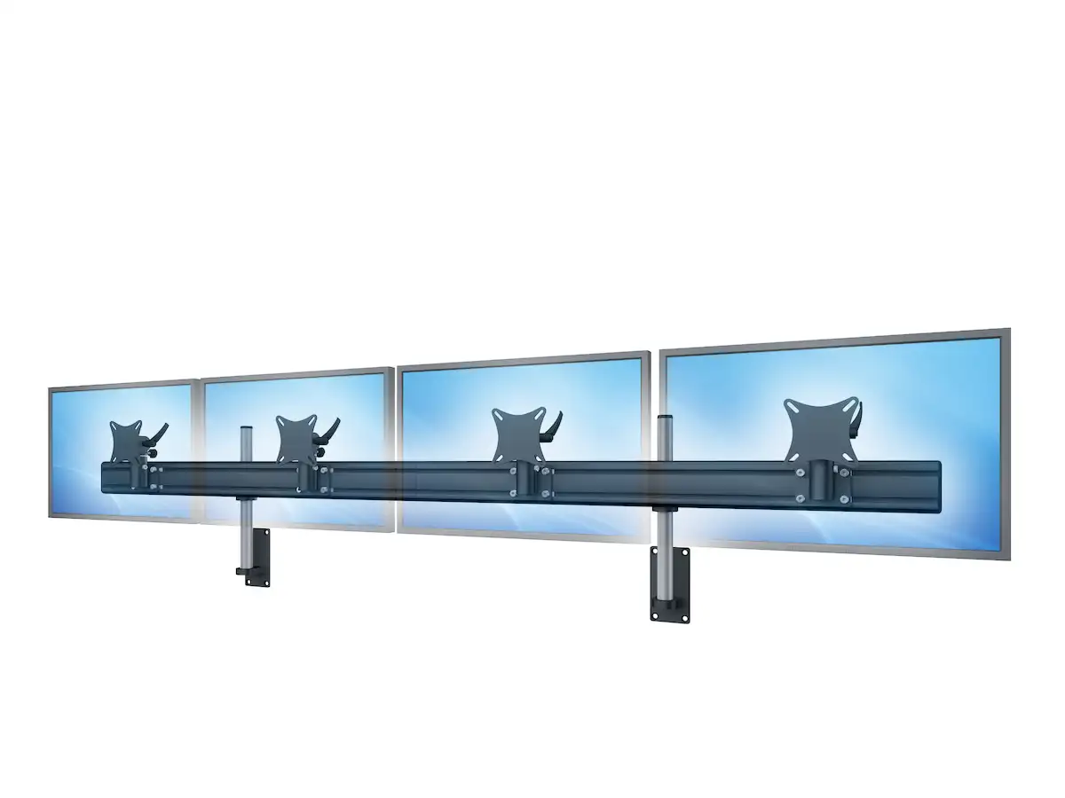 Flat-System Wandhalter für 4 Monitore 4er - 20''-24"