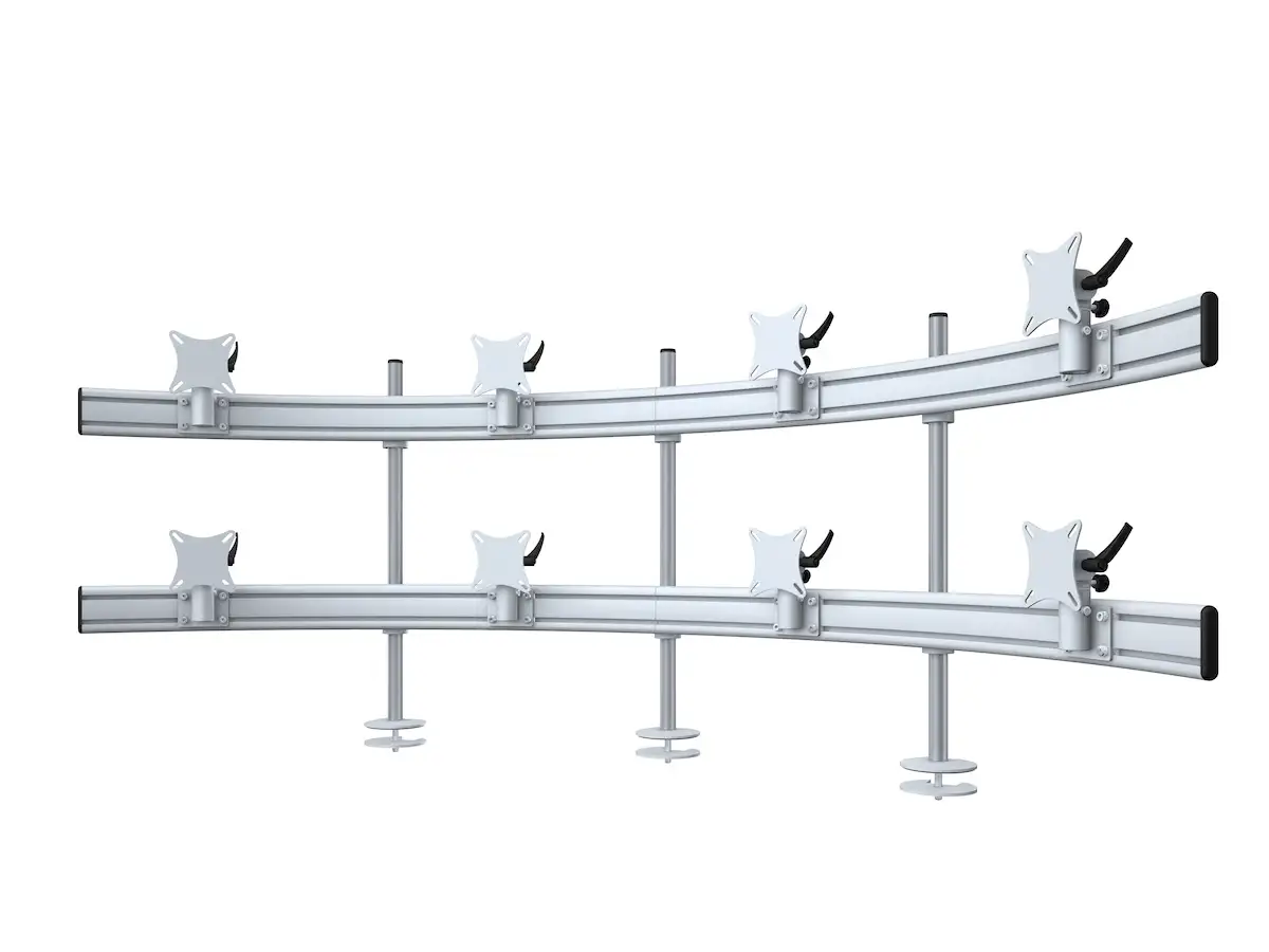 Para System Monitorhalterung für 8 Monitore Einbauadapter mit Kabelauslass (MA) 4+4 - 25''-32''
