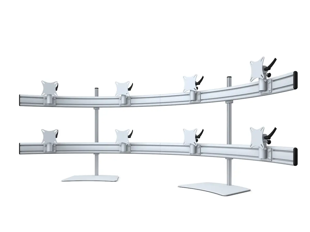 Para-System Monitorhalter für 8 Monitore mit Tisch-Stand 4+4 - 20''-24''