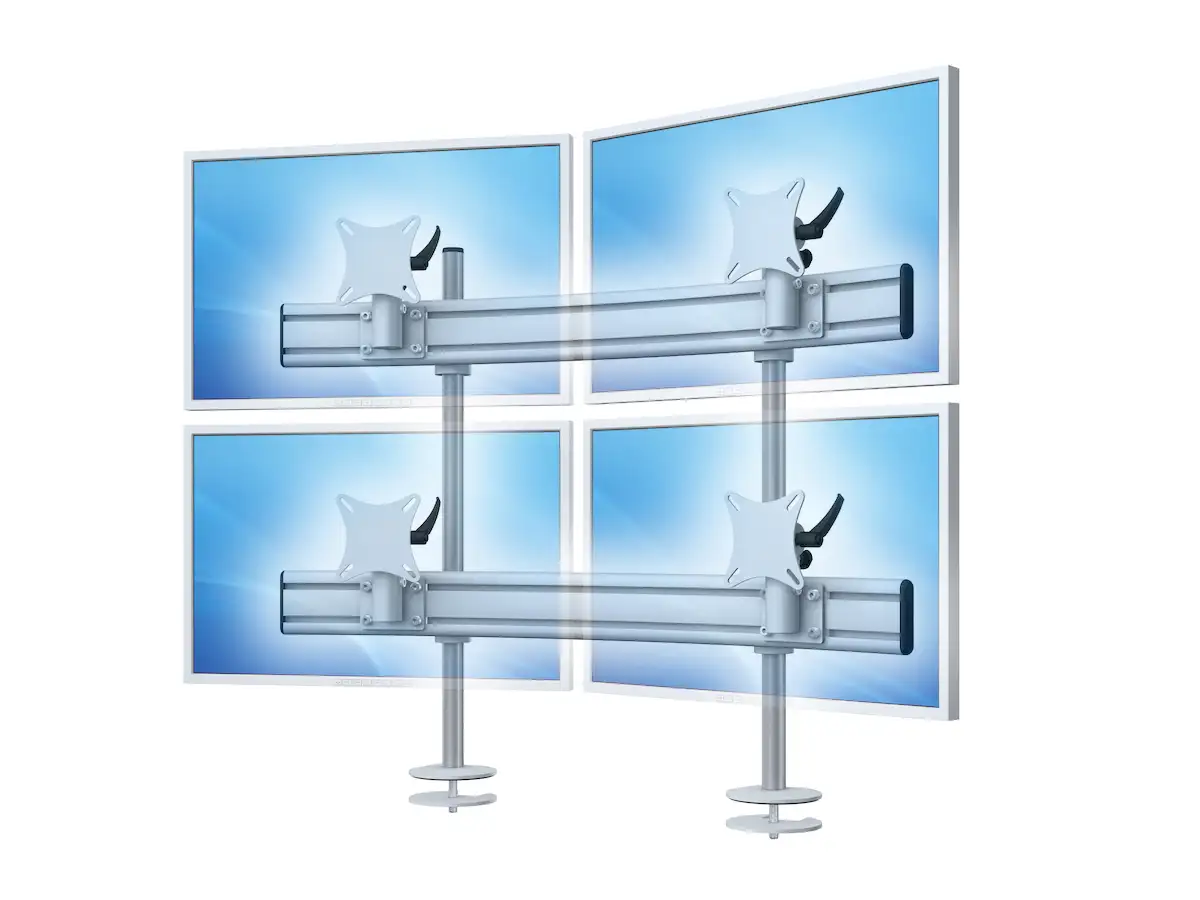 Para System Monitorhalterung für 4 Monitore Einbauadapter mit Kabelauslass (MA) 2+2 - 20''-24''