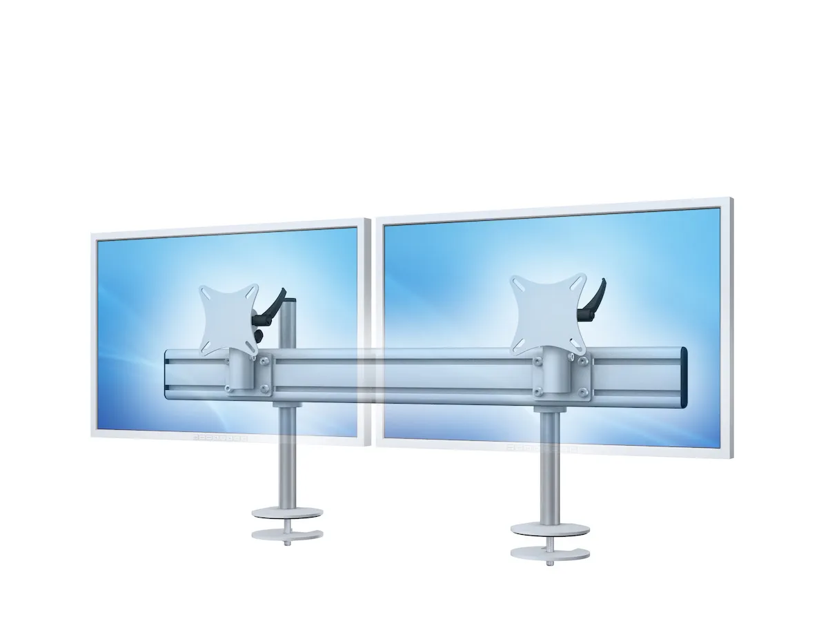 Monitorhalterung mit Klemme – ideal für zwei Monitore nebeneinander
