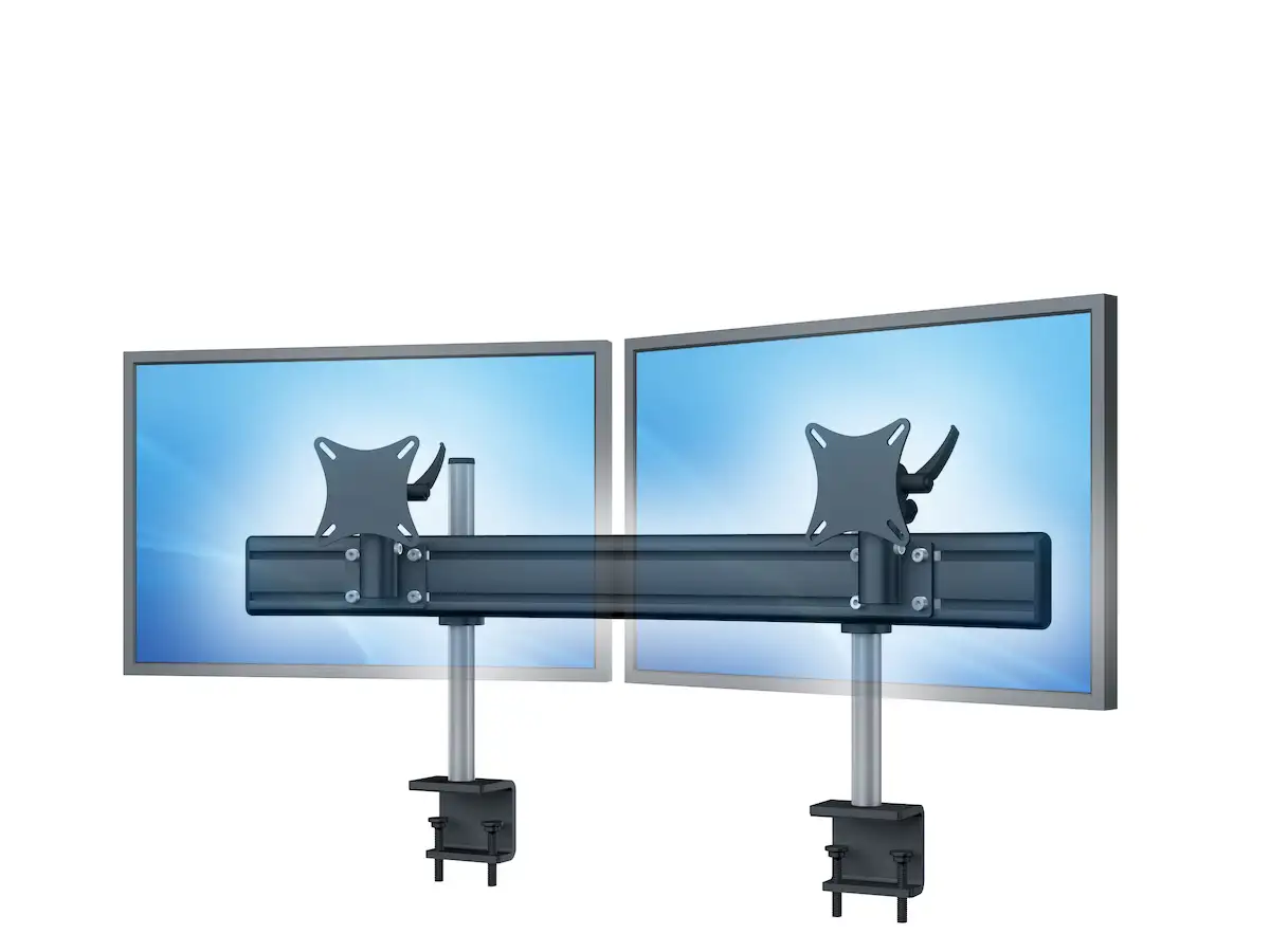 Para-System Monitorhalterung für 2 Monitore mit Tisch-Klemme 2er - 20''-24''