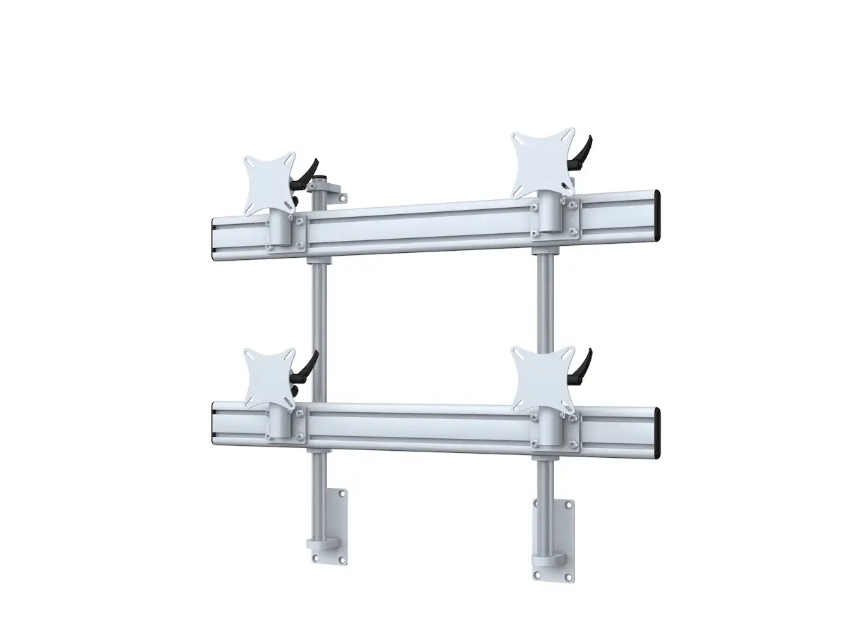 Flat-System Wandhalter für 4 Monitore 2+2 - 20''-24"