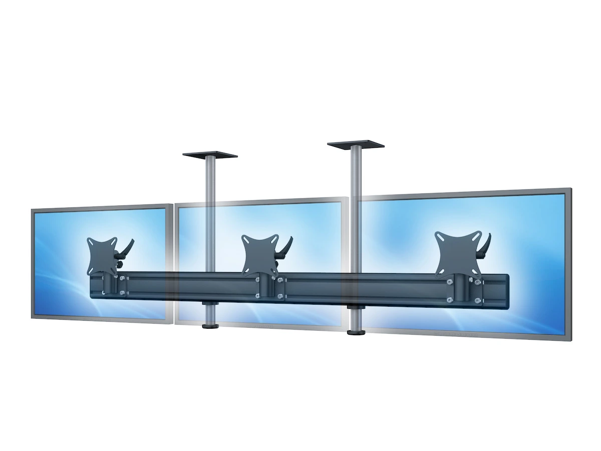 Flat-System Monitorhalter Decke für 3 Monitore 3er - 20''-24"
