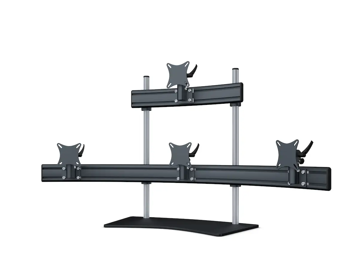 Para-System Monitorhalter für 4 Monitore mit Tisch-Stand 3+1 - 20''-24''