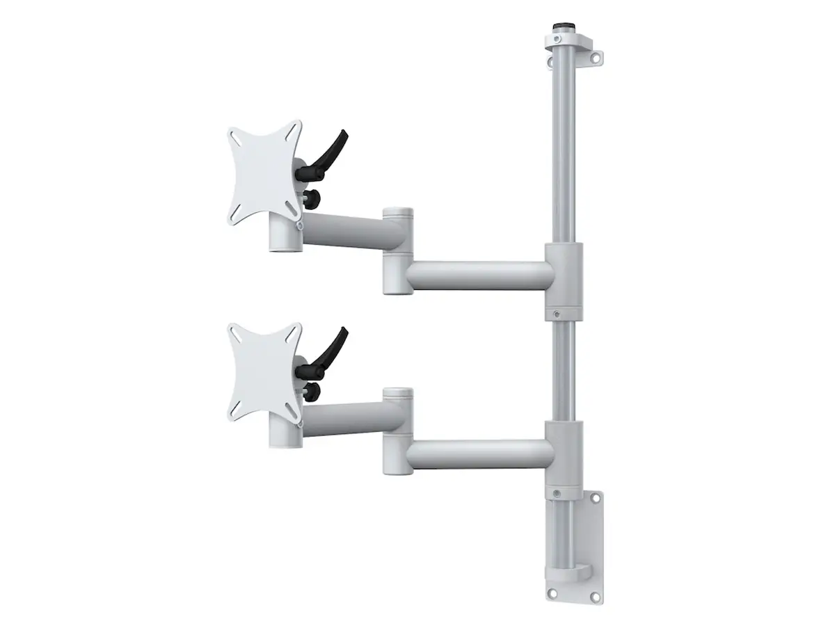 Curved Monitorhalter bis 49" für 2 Bildschirme mit Wandhalterung