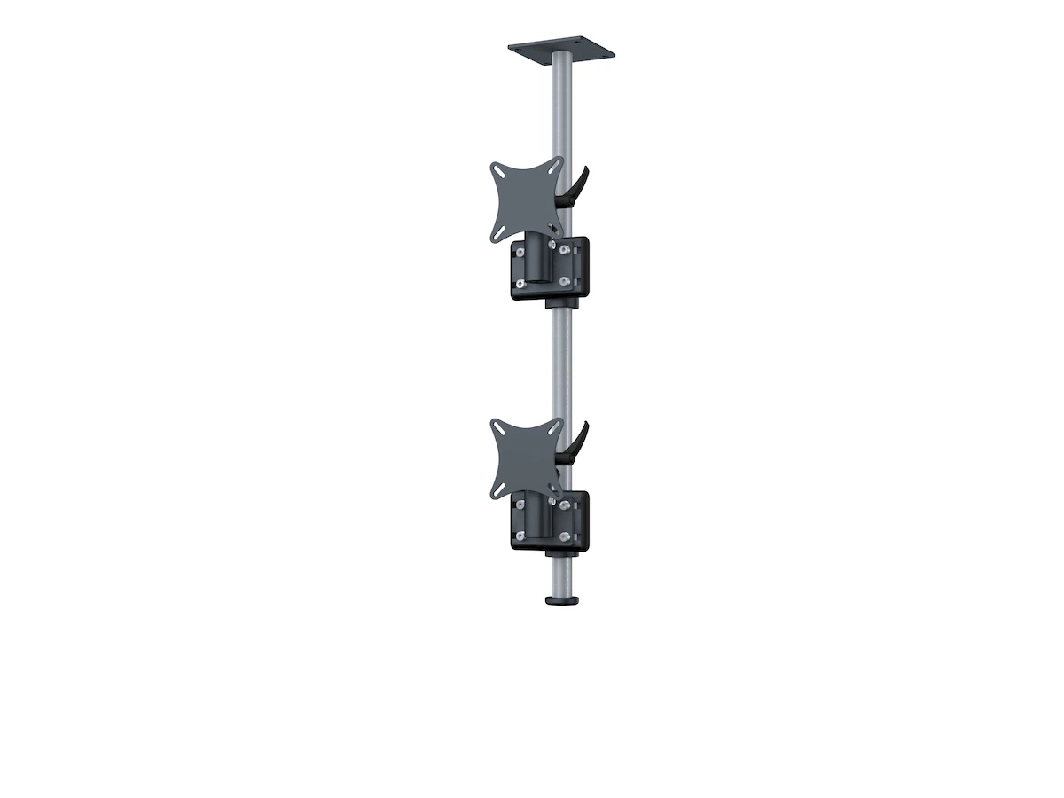 Flat-System Monitorhalter Decke für 2 Monitore 1 + 1 - 20''-24"