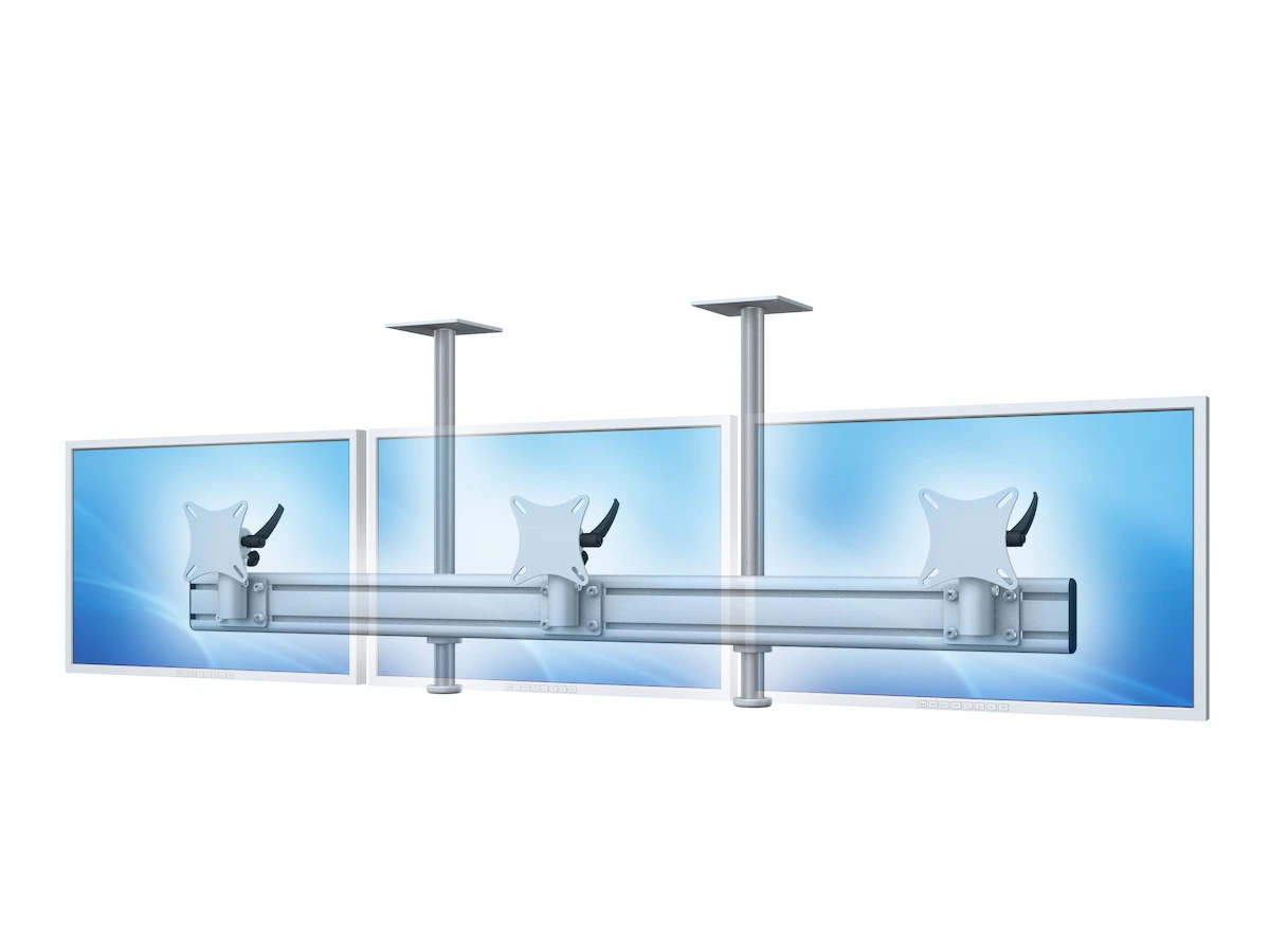 Flat-System Monitorhalter Decke für 3 Monitore 3er - 20''-24"