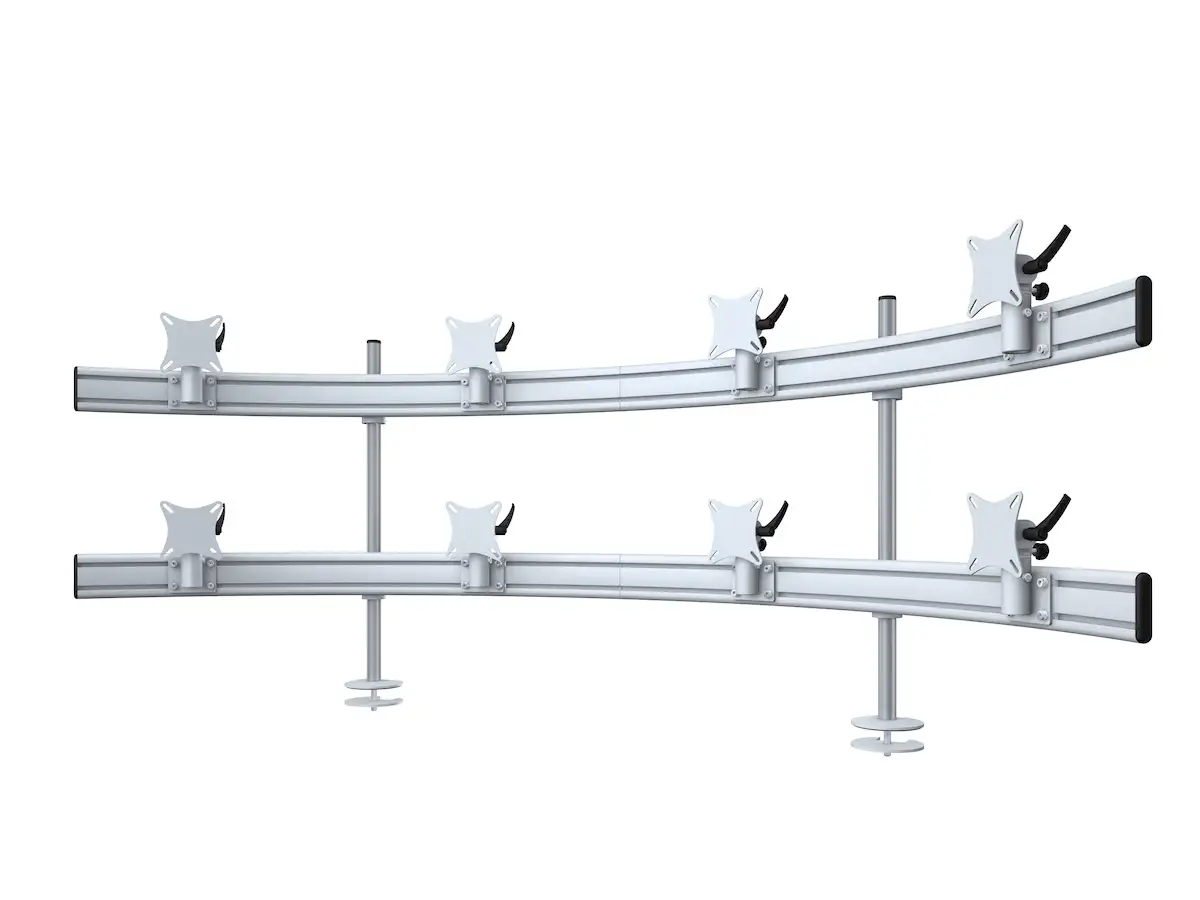 Para System Monitorhalterung für 8 Monitore Einbauadapter mit Kabelauslass (MA) 4+4 - 20''-24''