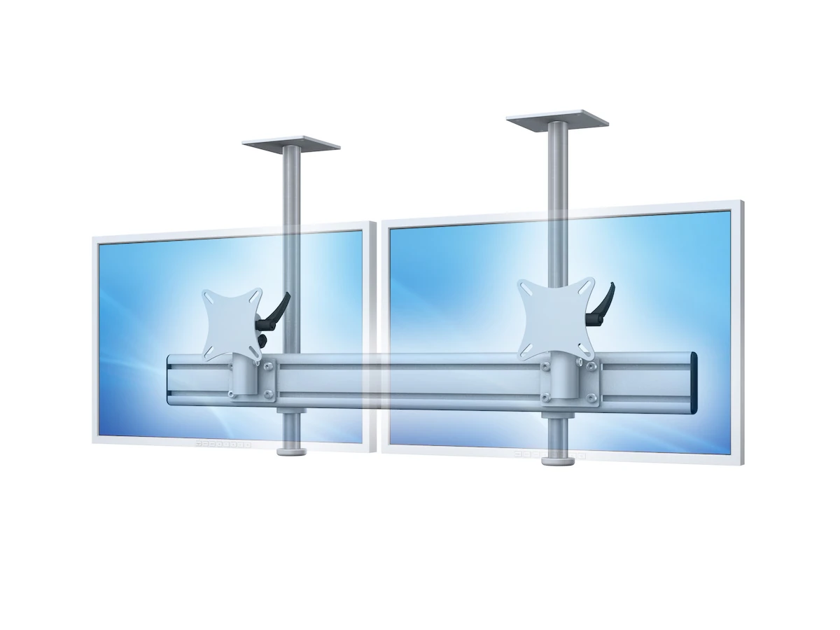 Flat-System Monitorhalter Decke für 2 Monitore 2er - 20''-24"