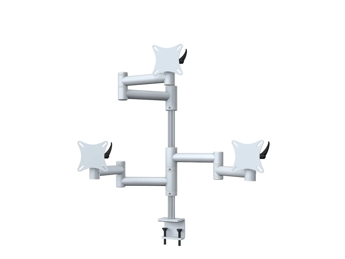 Flex-System Monitorhalterung für 3 Bildschirme mit Tisch-Klemme 3er - 25''-32''
