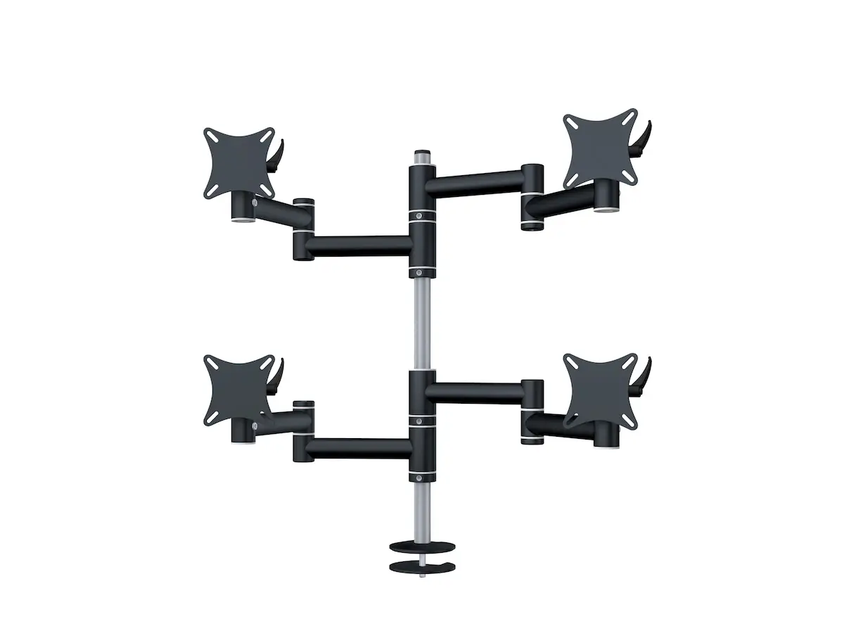 Flex-System Monitorhalterung für 4 Monitore Einbauadapter mit Kabelauslass (MA) 2+2 - 17''-24''