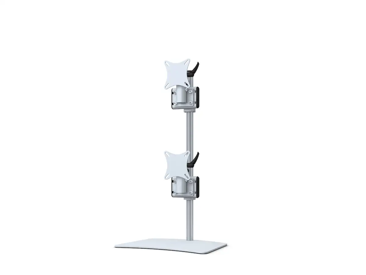 Flat-System Monitorhalter für 2 Monitore mit Tisch-Stand-Fuß 1+1 - 17''-24''