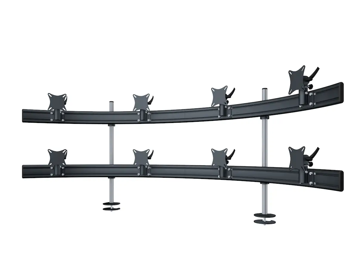 Para System Monitorhalterung für 8 Monitore Einbauadapter mit Kabelauslass (MA) 4+4 - 20''-24''