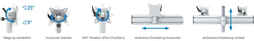 Flat-System Tisch-Klemme 3er - 25''-32''  - zusätzliches Produktbild