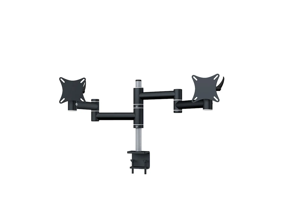 Flex-System Monitorhalterung für 2 Bildschirme mit Tisch-Klemme 2er - 25''-32''