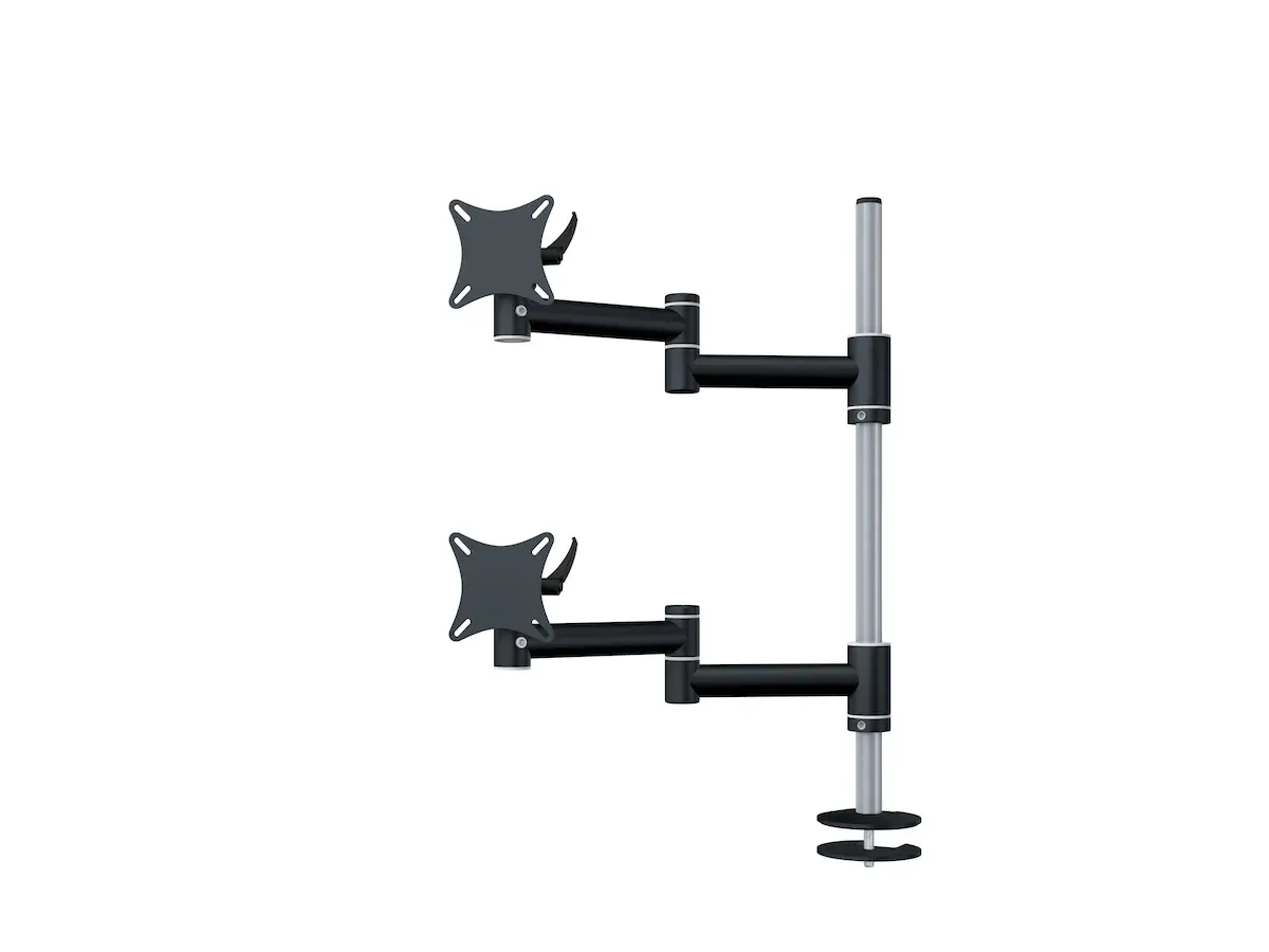 Flex-System Monitorhalterung für 2 Monitore Einbauadapter mit Kabelauslass (MA) 1+1 - 25"-32"