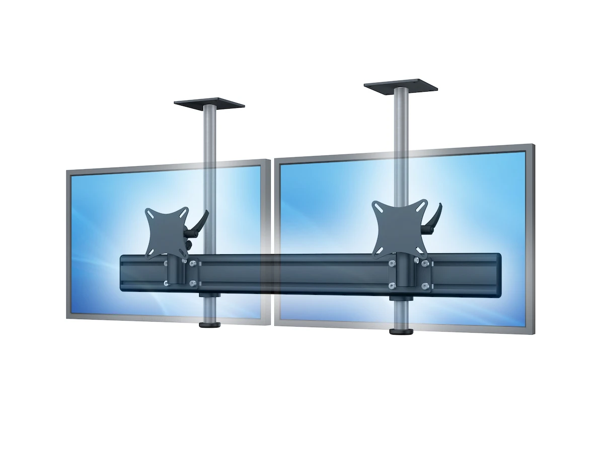 Flat-System Monitorhalter Decke für 2 Monitore 2er - 20''-24"