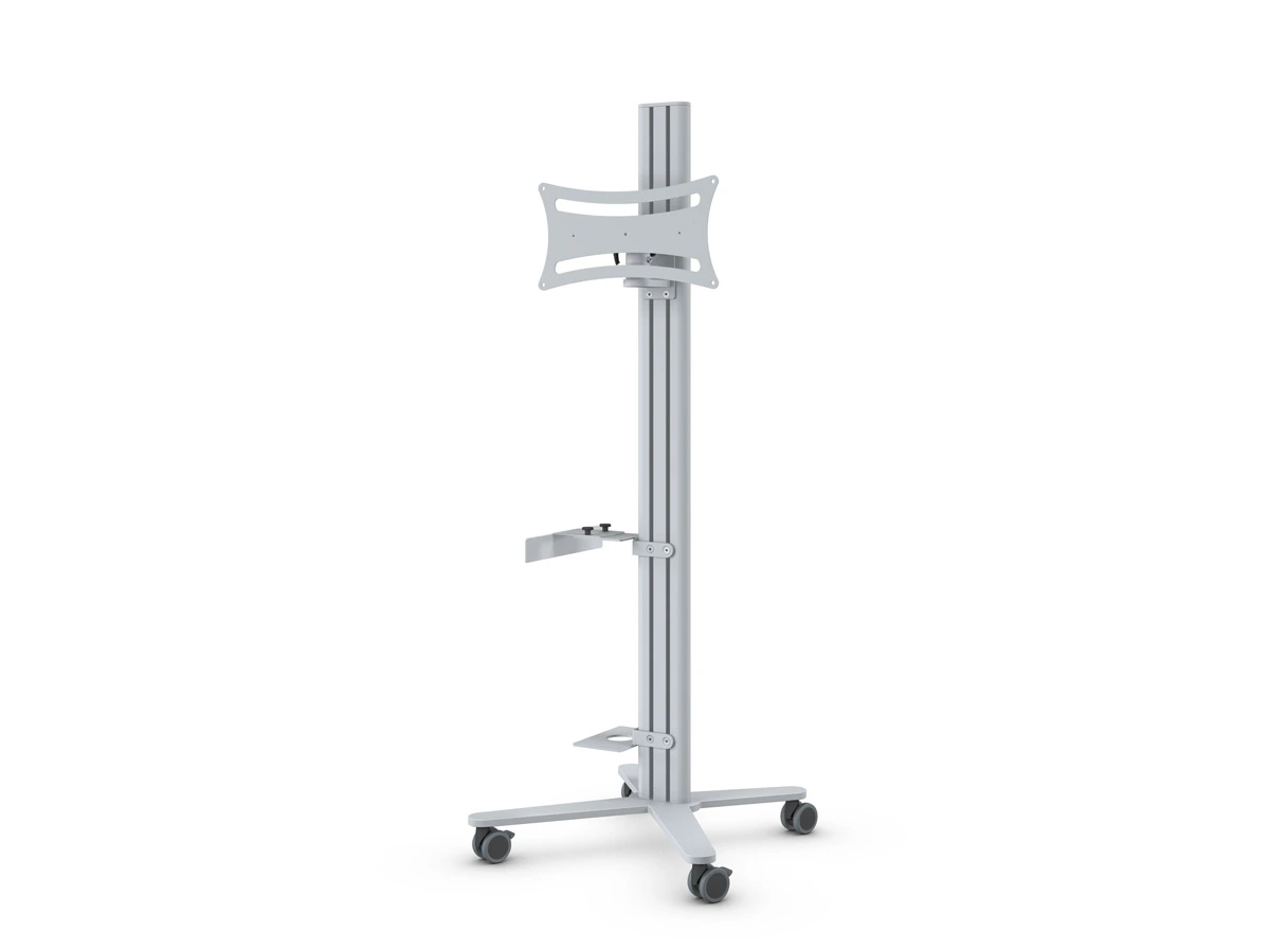 ErgoDesk®  Mobiler TV-Ständer mit Rollen und  PC-Halterung
