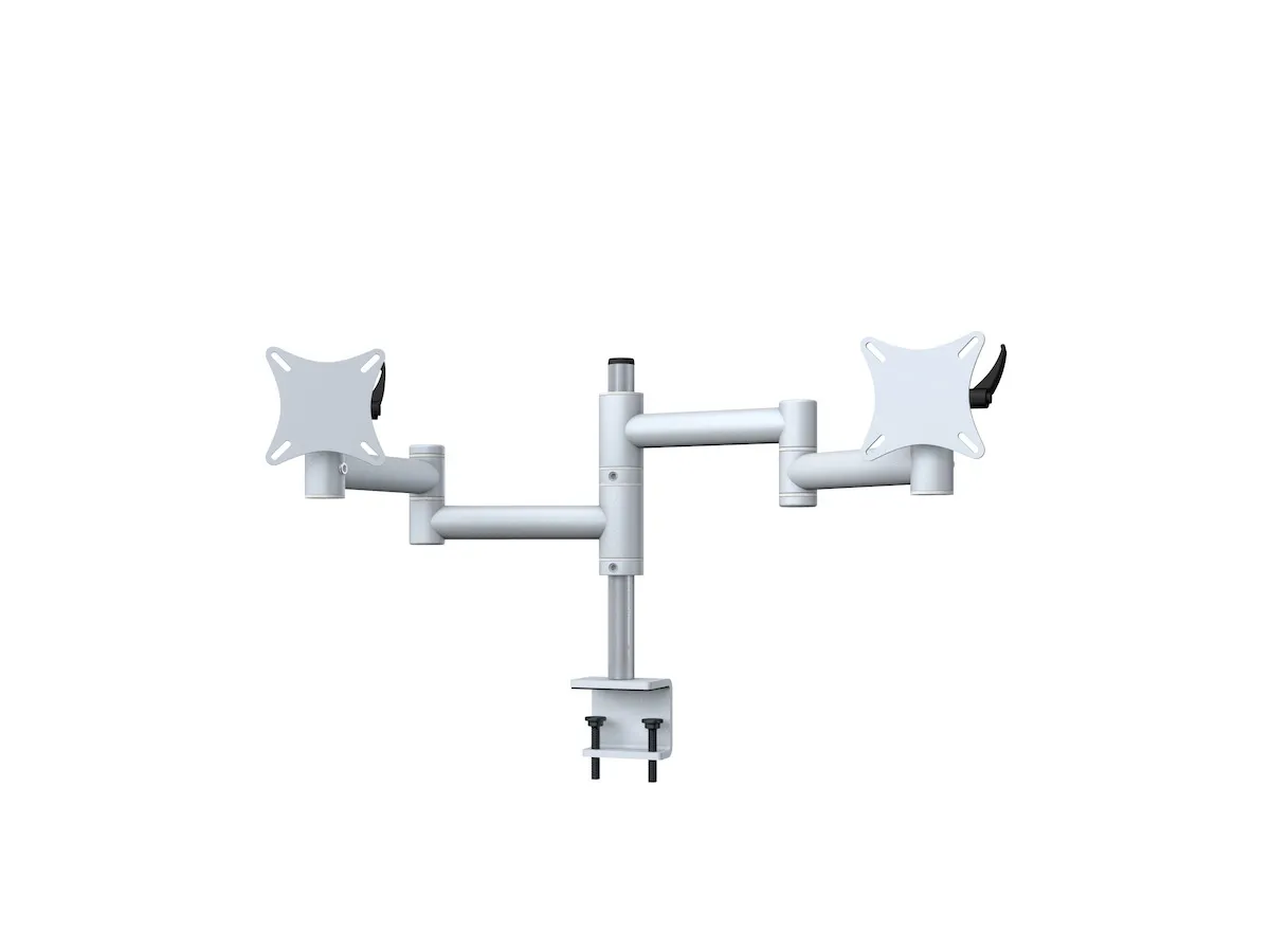 Flex-System Monitorhalterung für 2 Bildschirme mit Tisch-Klemme 2er - 25''-32''
